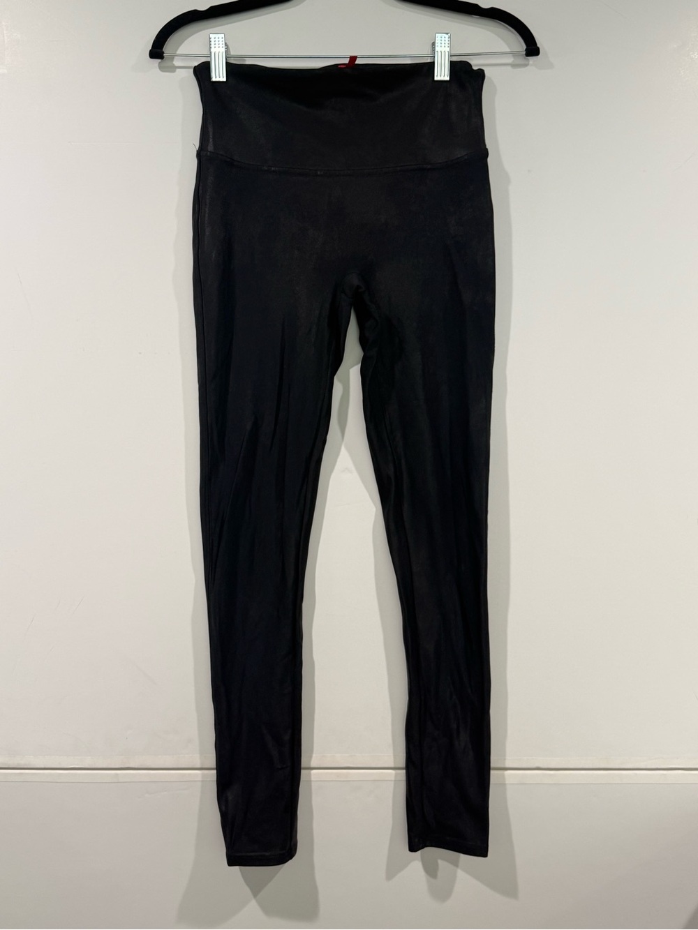 SPANX Black Faux-Leather Leggings